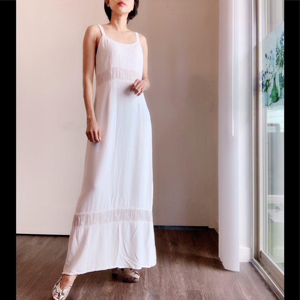 Summer Rayon Mesh insert Dress